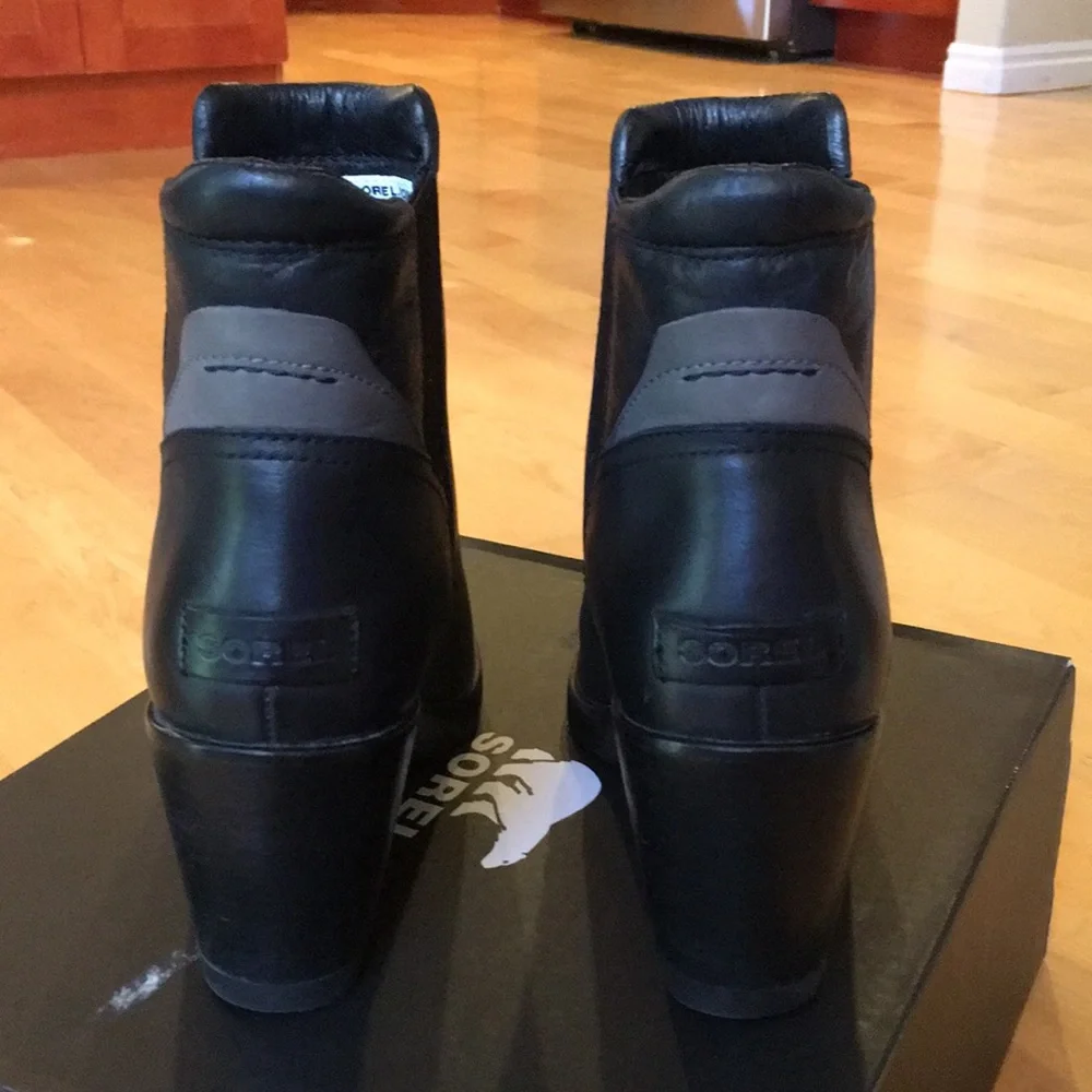 SOREL | After Hours Chelsea Boot Wedge Weatherproof Black Leather